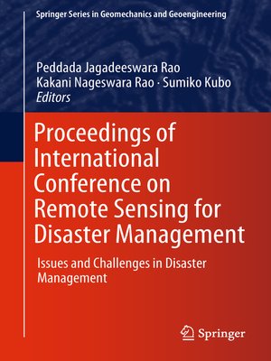 cover image of Proceedings of International Conference on Remote Sensing for Disaster Management